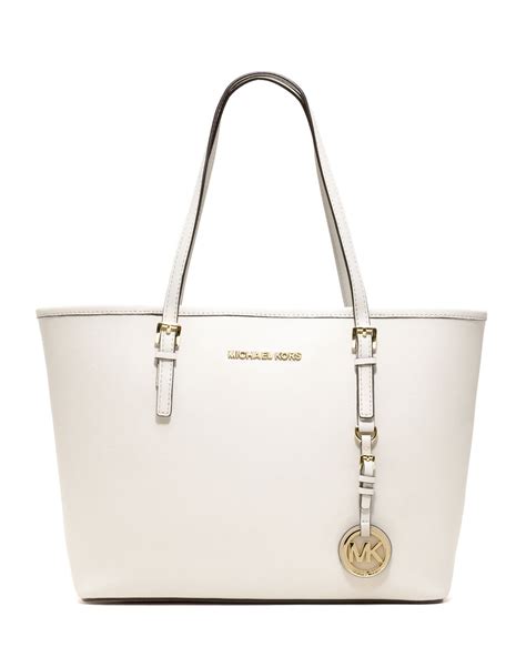 michael kors white jet set|michael kors jet set saffiano.